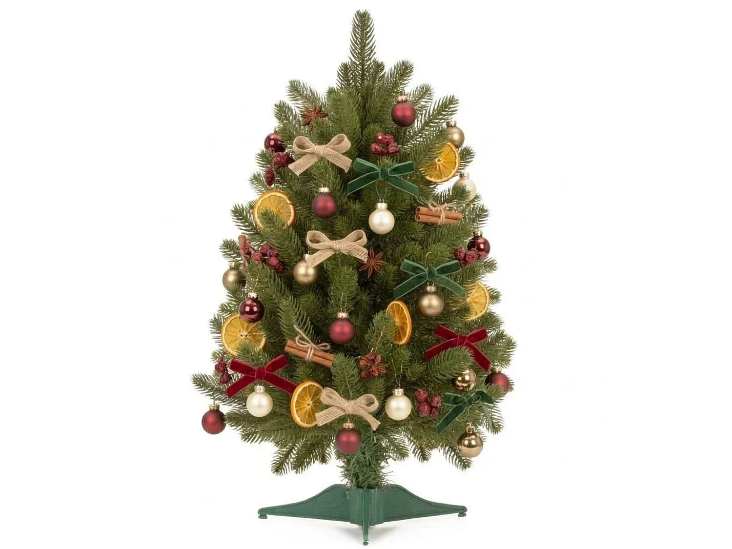 Kit de decoración navideña Springos®: árbol, corona y guirnalda