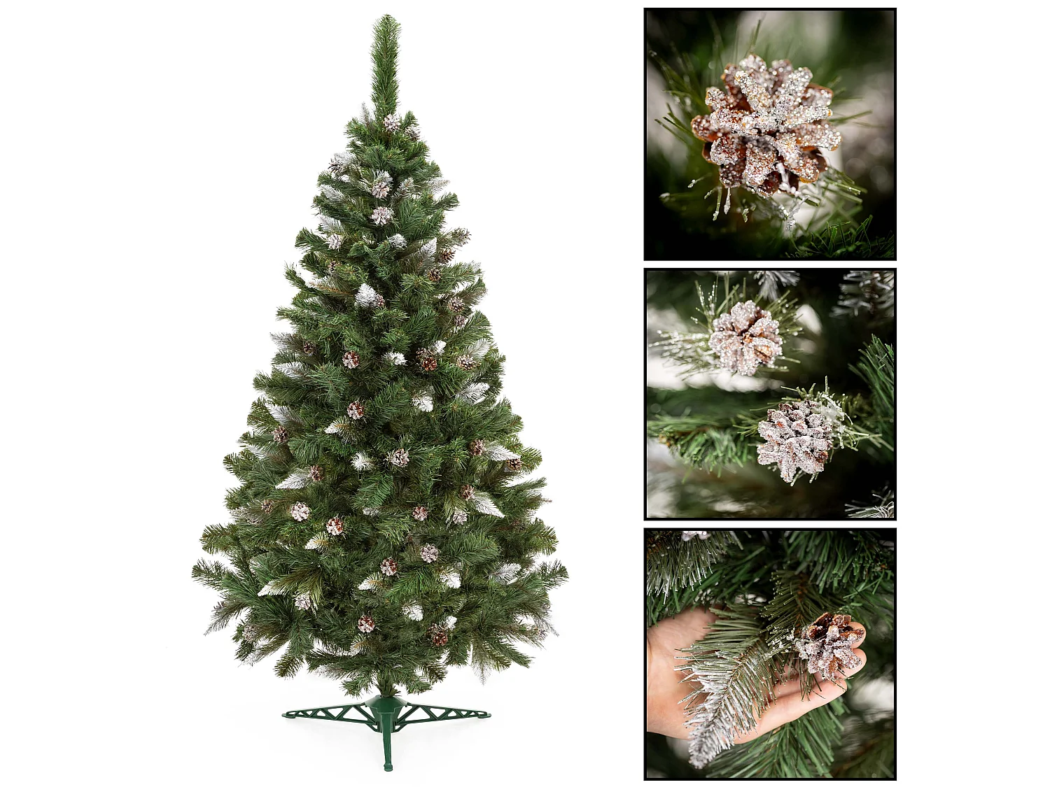 Árbol de Navidad artificial Springos®, pino nevado, 180 cm