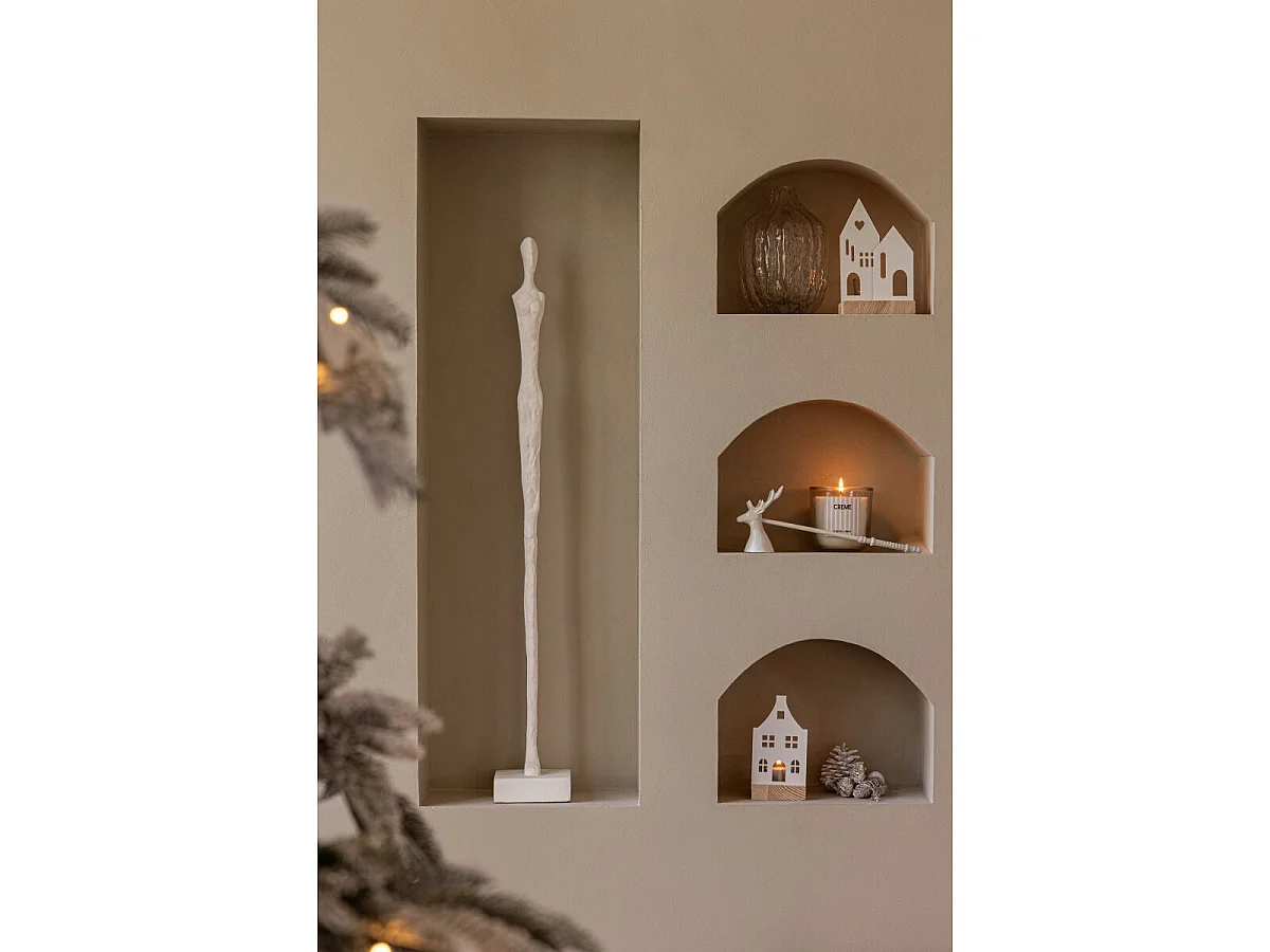 Lot de 2 Statues Silhouettes "Jorunn" 92cm Blanc