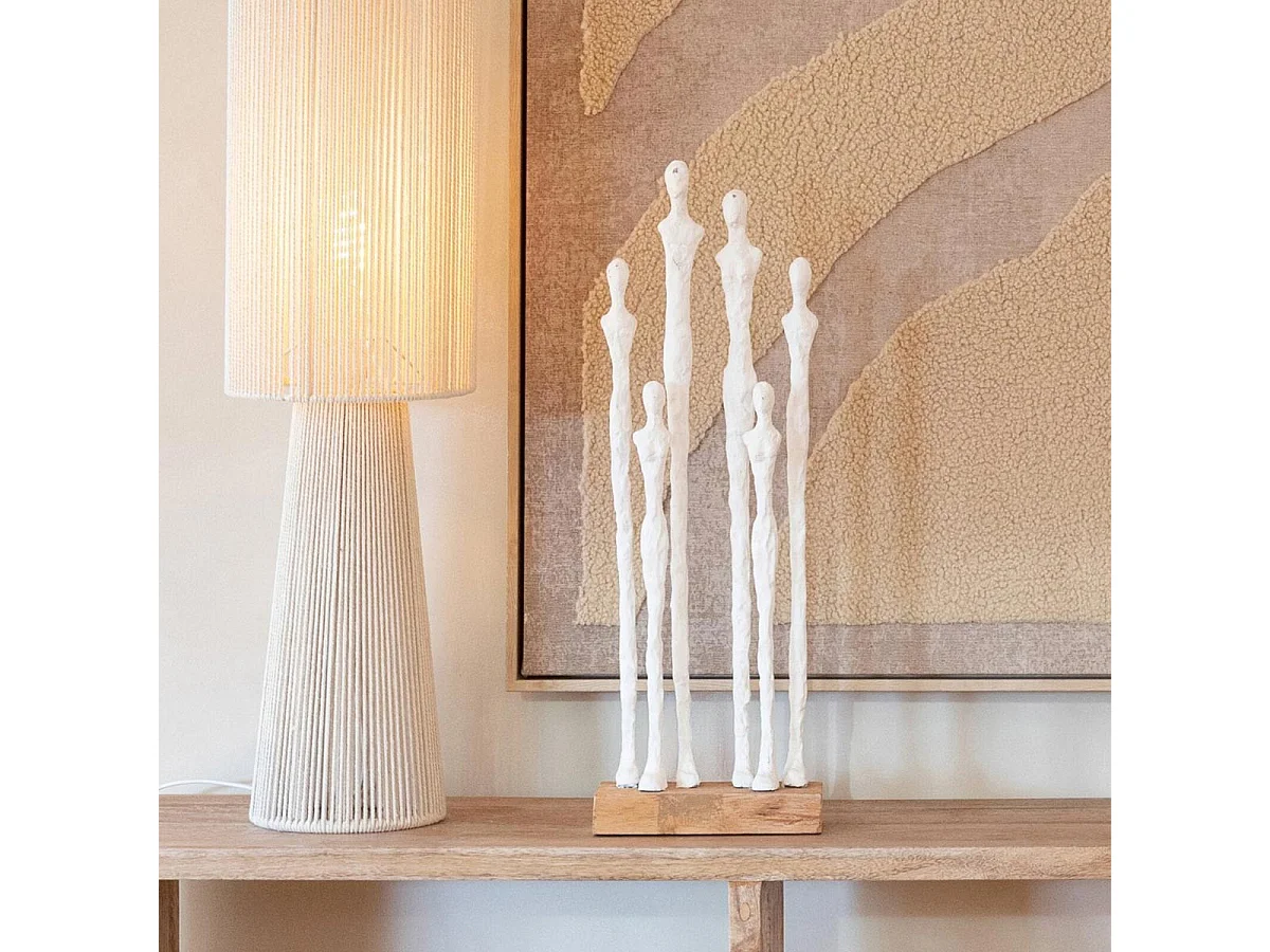 Statuette Silhouettes sur Socle "Jorunn" 54cm Blanc