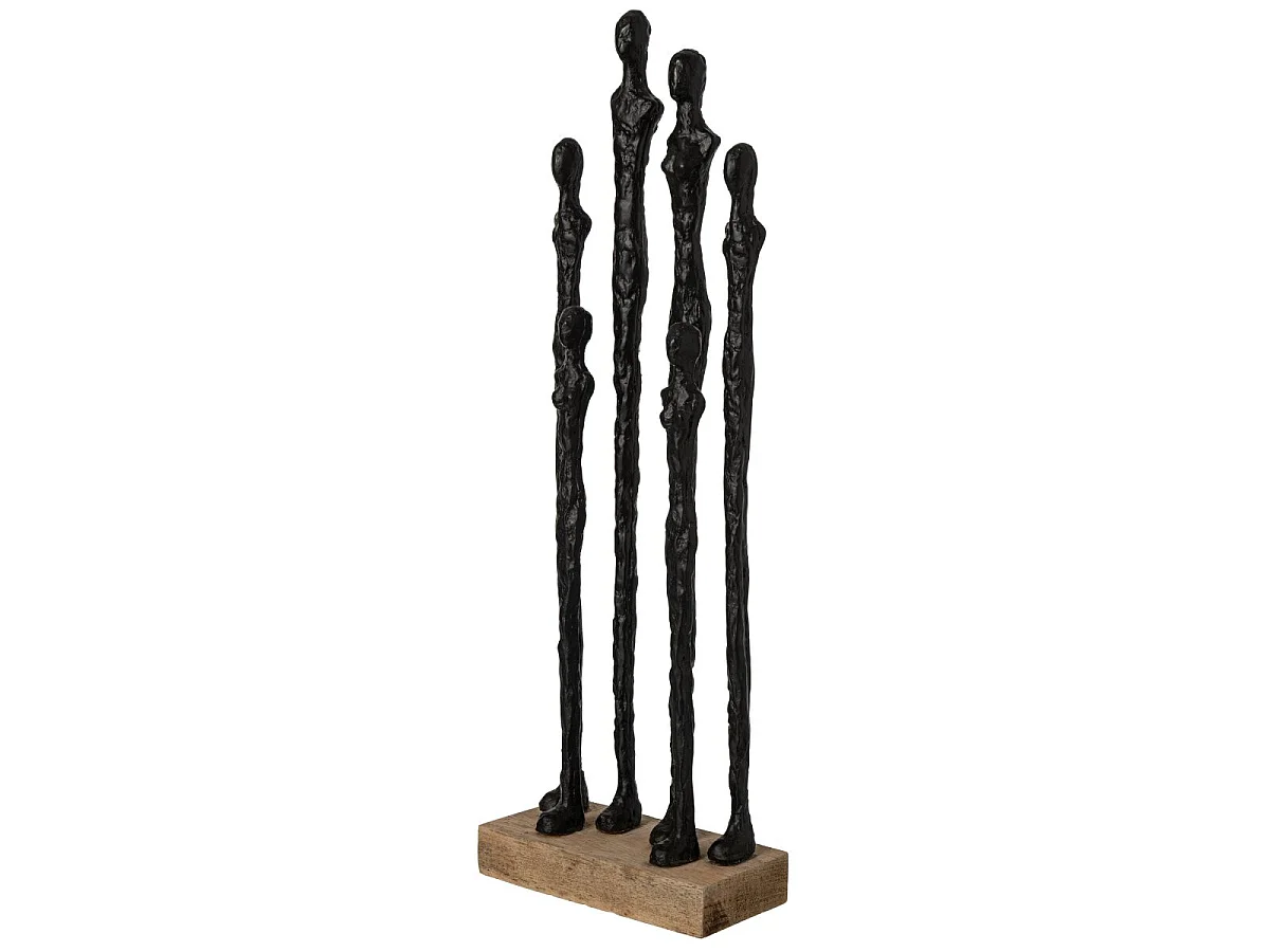 Statuette Silhouettes sur Socle "Jorunn" 54cm Noir