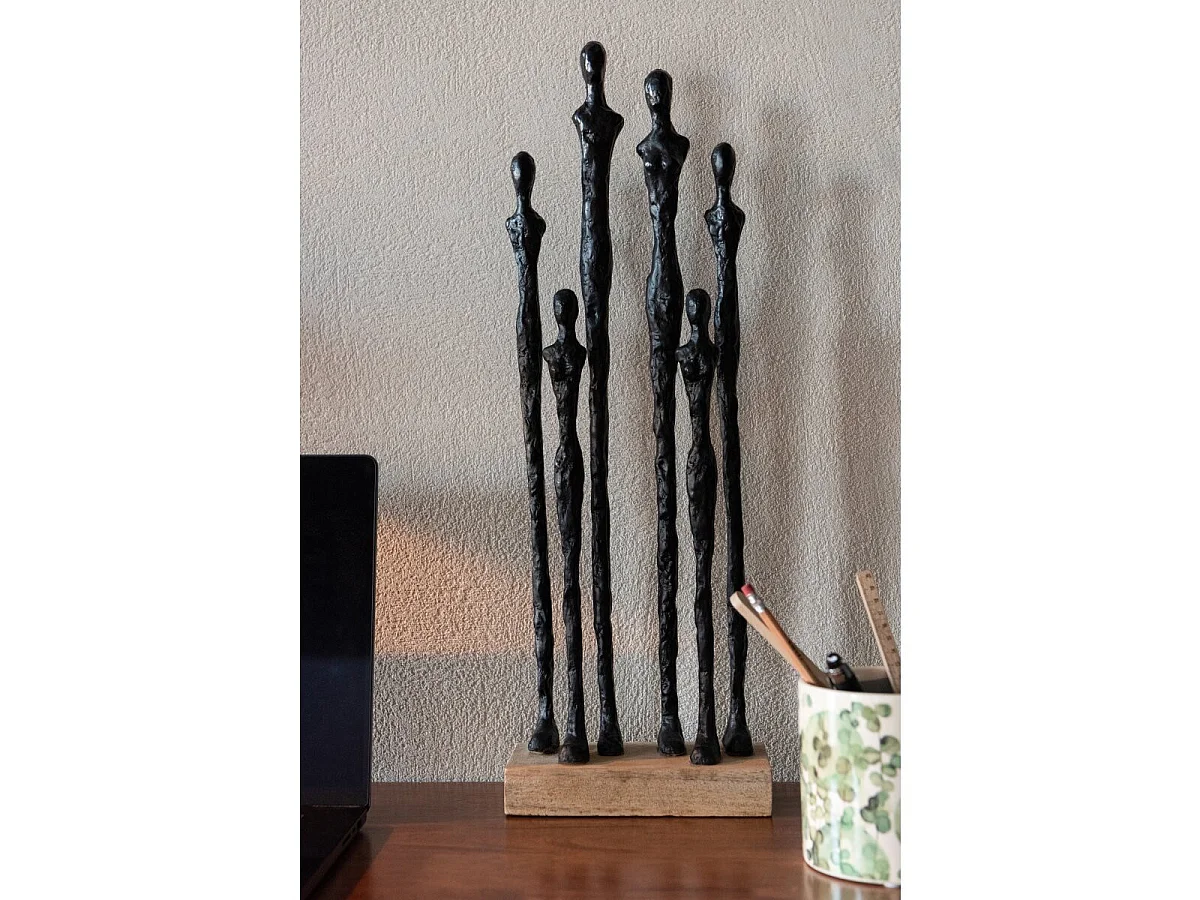 Statuette Silhouettes sur Socle "Jorunn" 54cm Noir