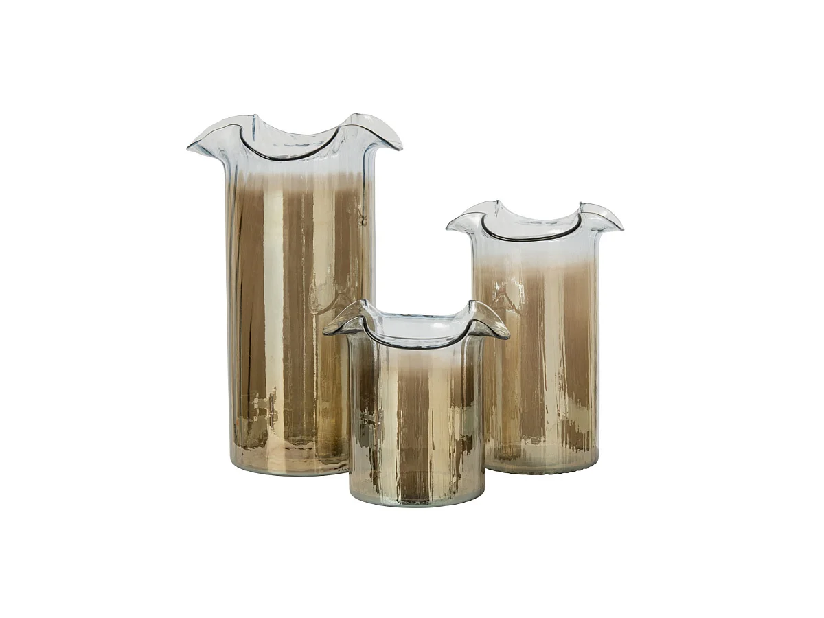 Vase Fumé en Verre "Doriane" 35cm Marron