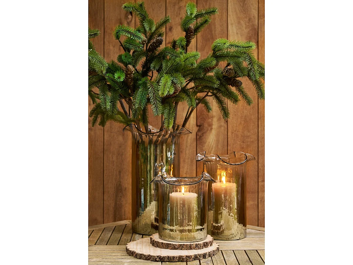 Vase Fumé en Verre "Doriane" 35cm Marron