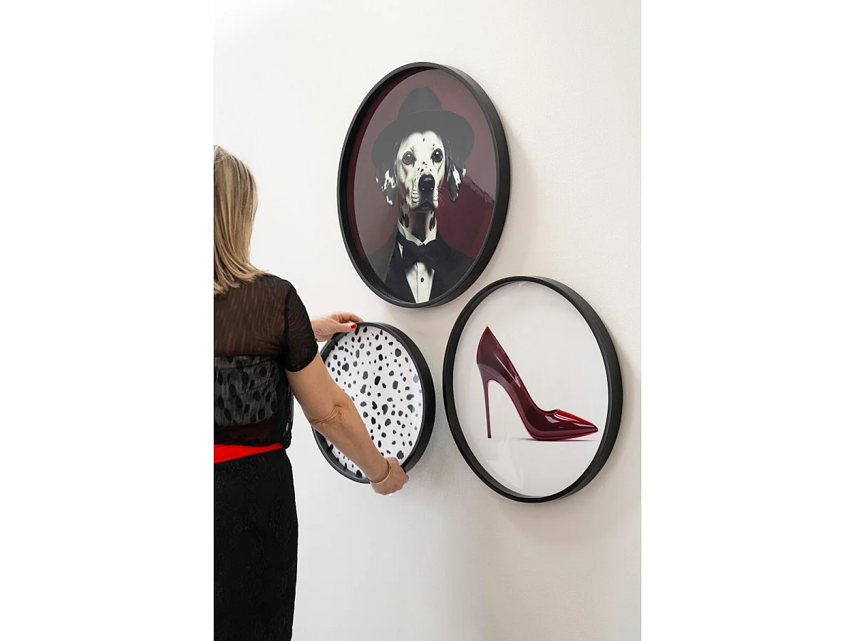Lot de 3 Plateaux Muraux "Yann" 60cm Noir