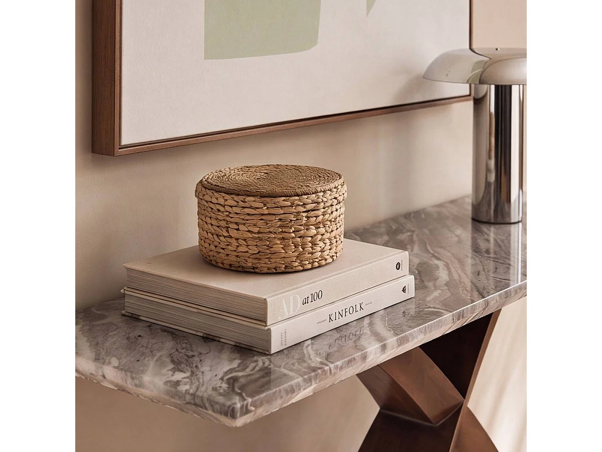 Console en bois de manguier et en marbre Zélia