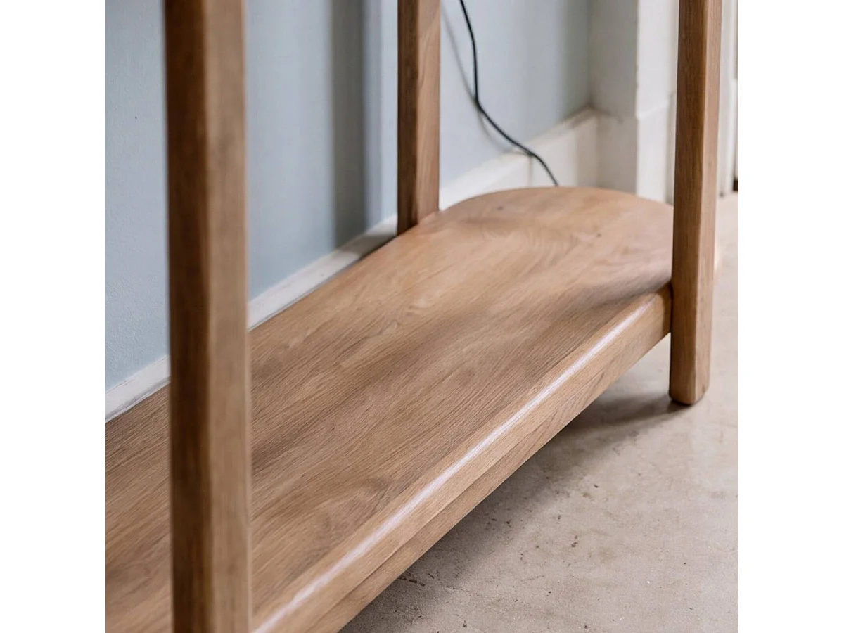 Console en bois de manguier et en marbre Aelyon