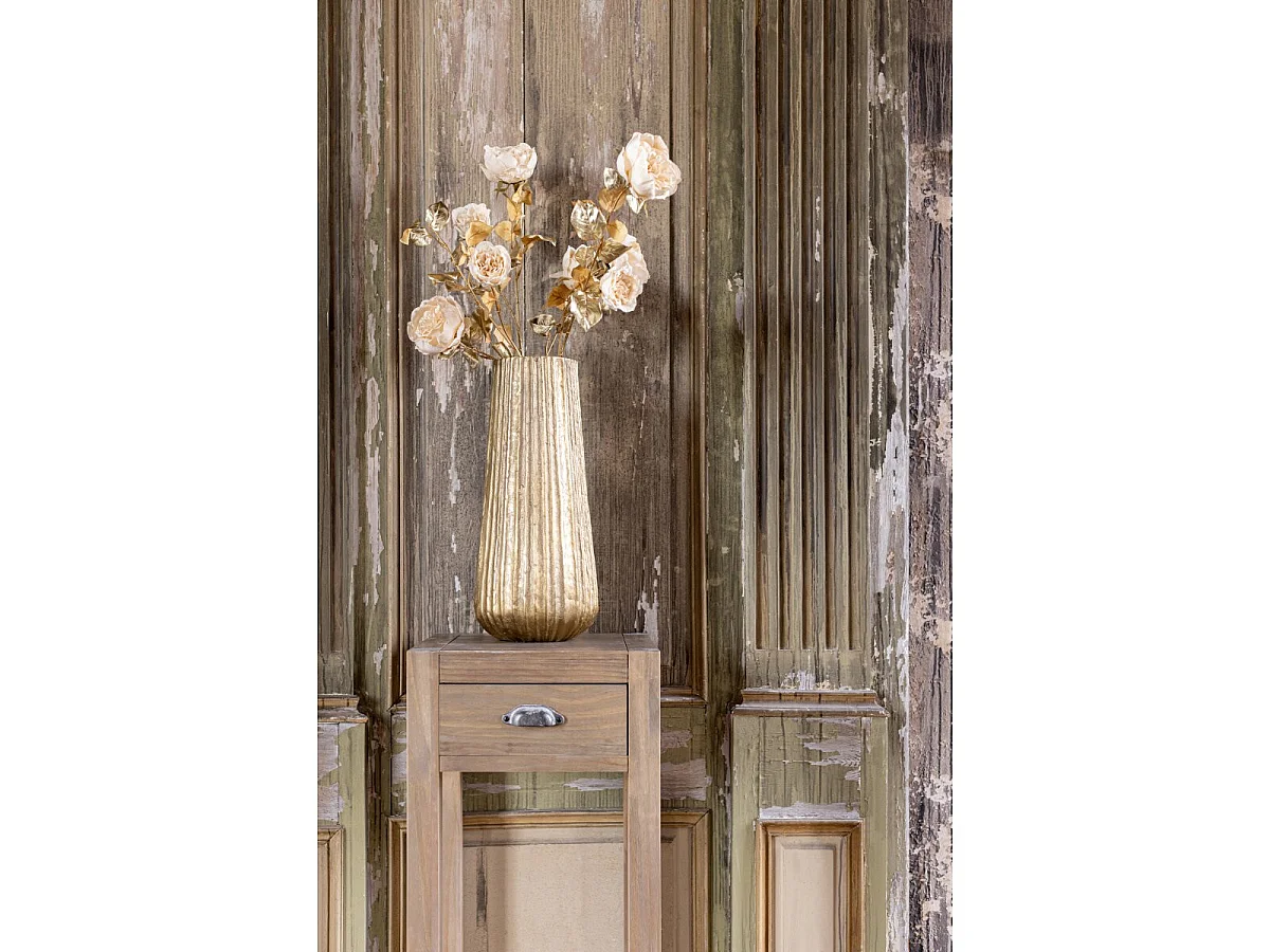 Vase Strié Design "Hedda" 48cm Doré