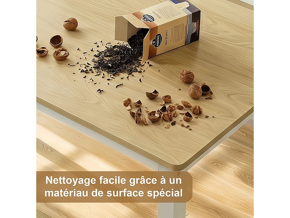 Table à manger avec 2 bancs - Table de cuisine de 110cm avec cadre en métal - Set à manger économisant de l'espace pour 4 personnes - marron