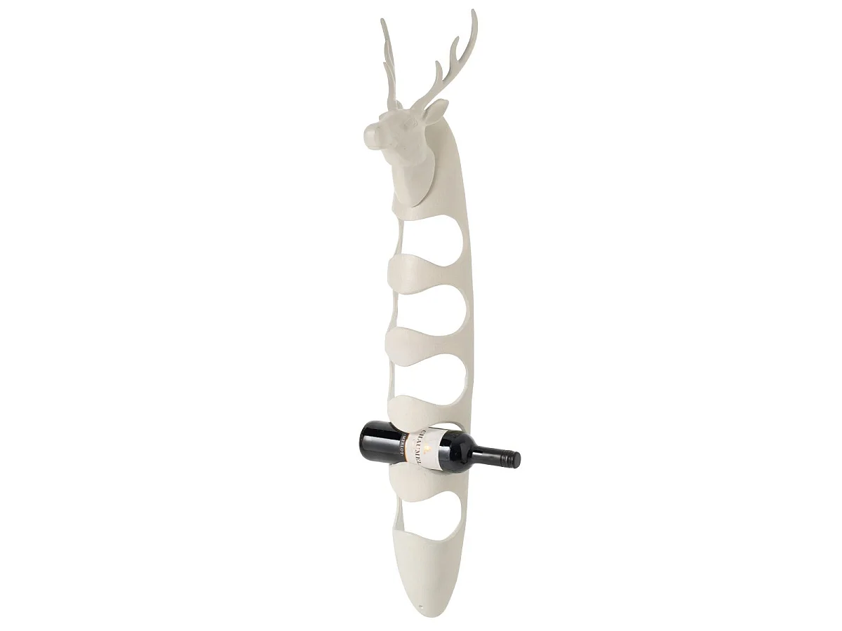 Porte-Bouteilles Cerf "Yasmine" 109cm Blanc