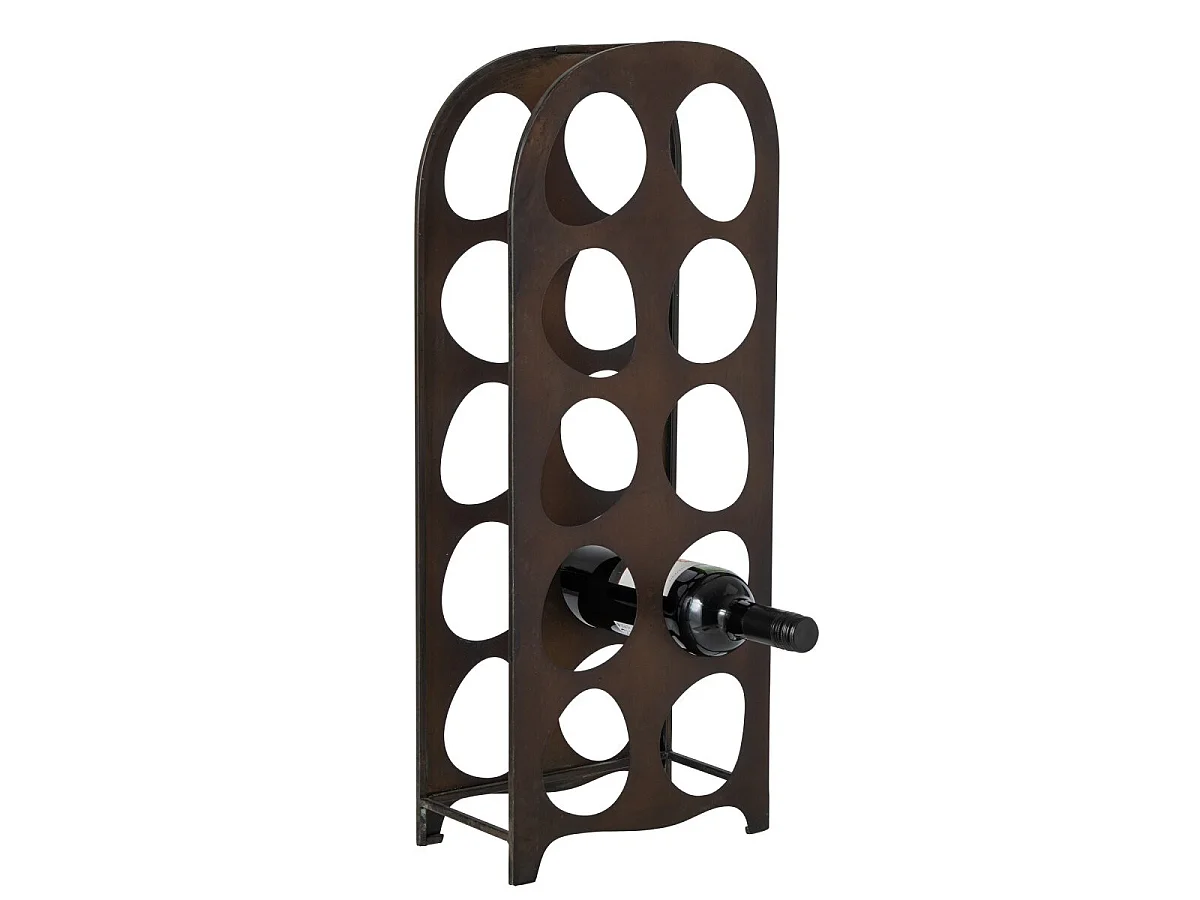 Porte-Bouteilles en Métal "Mads" 65cm Marron