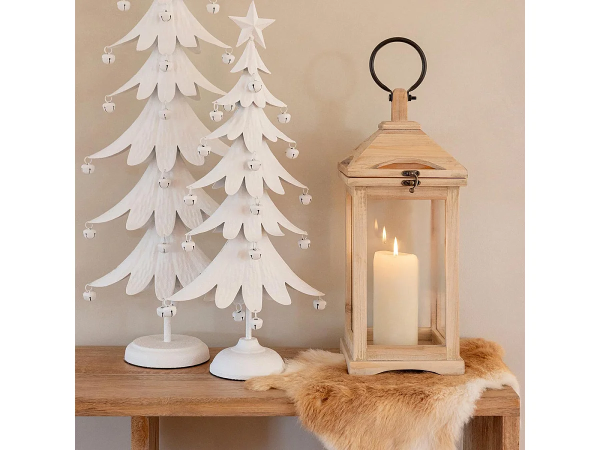 Lanterne en Bois "Chamonix" 61cm Naturel