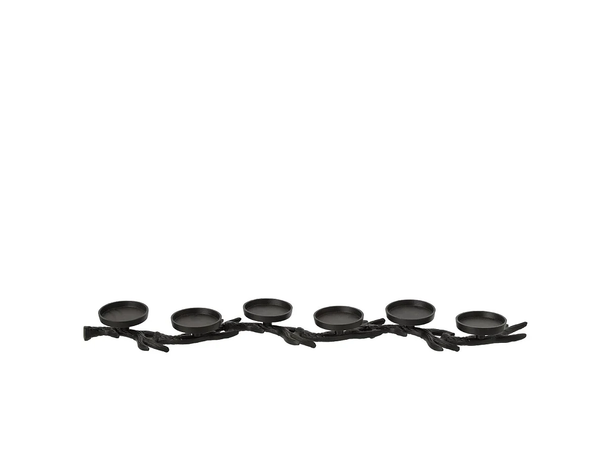 Chandelier Branche de Cerf "Yasmine" 83cm Noir
