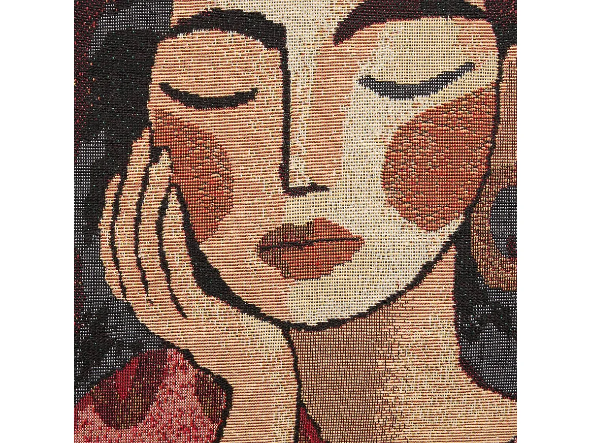Coussin Déco Portrait "Homy" 40x40cm Bleu