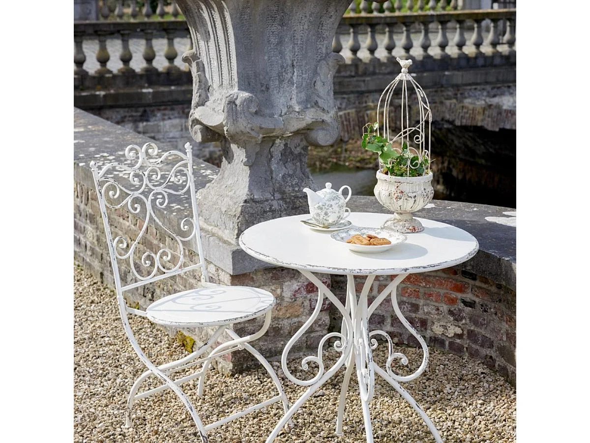 Lot de 2 Cache-Pots Cage "Oskar" 66cm Blanc Cassé