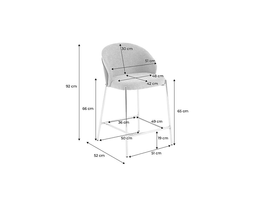 Lot de 2 tabourets de bar bois de peuplier teinté noyer. acier chromé et tissu texturé moutarde - Paul