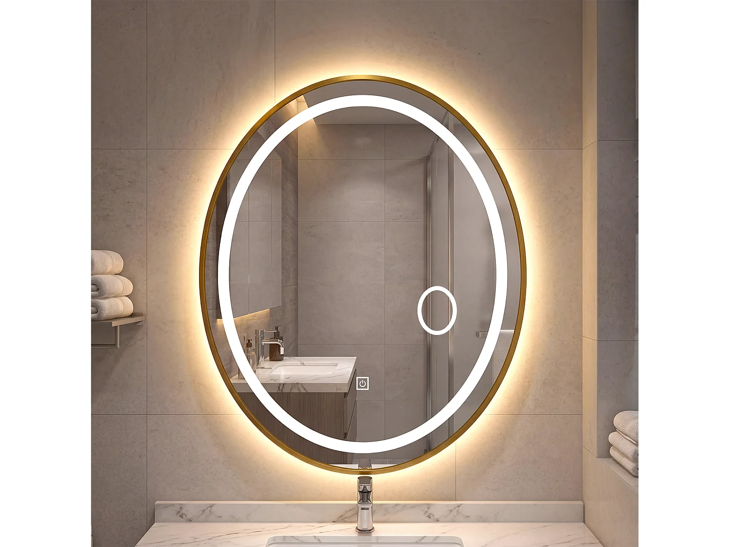 Specchio da bagno con illuminazione a LED Specchio per il bagno