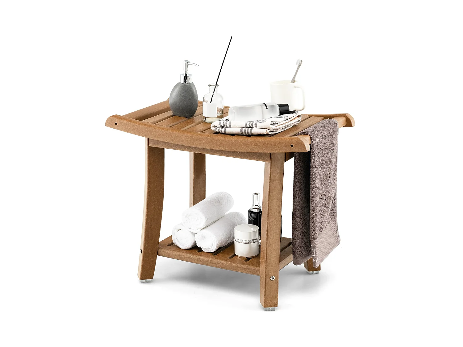 Table de salle de bain / Tabouret de douche 60,5 x 34 x 48 cm