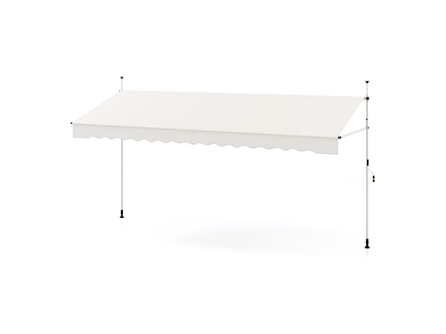 Tenda da balcone da 400 cm con manovella Tenda da terrazza bianca