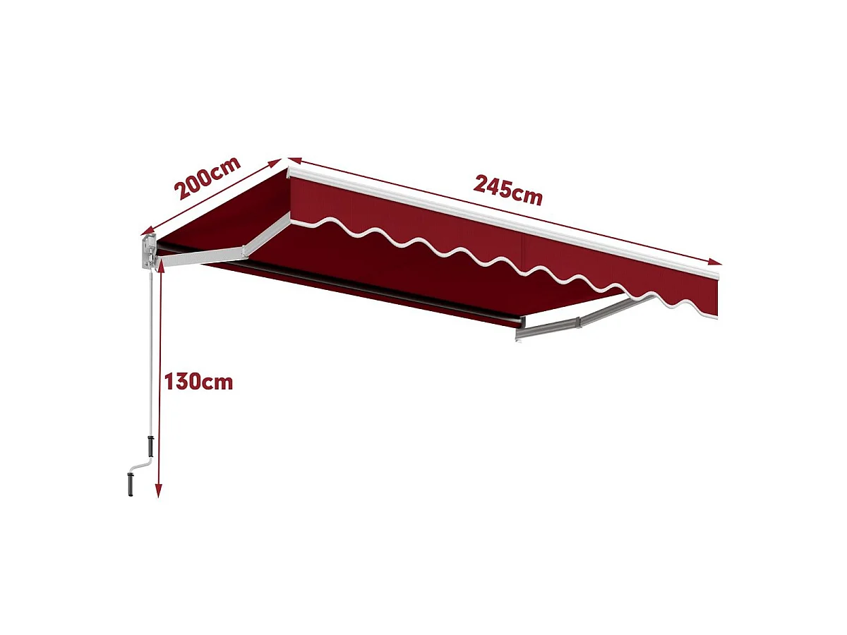 Tenda da balcone Tenda da terrazza Copertura 295 x 250 cm