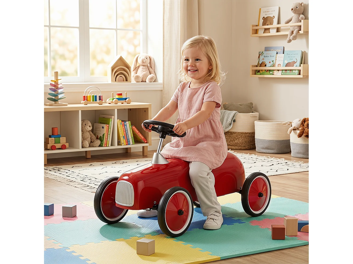Vélo d'enfant style rétro Voiture de course rétro pour enfants