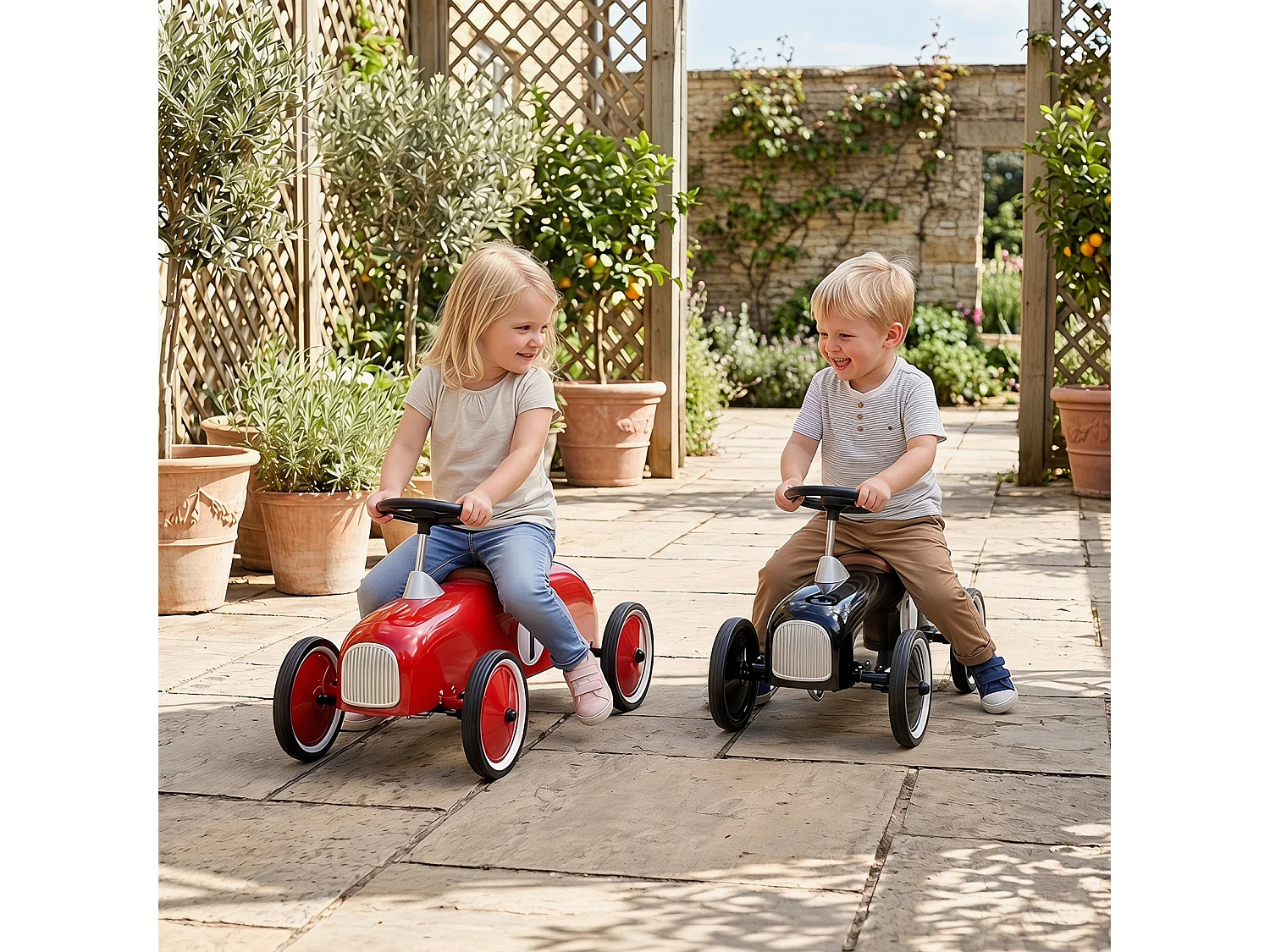 Kinder-Laufrad im Retro-Stil – Retro-Bolide für Kinder