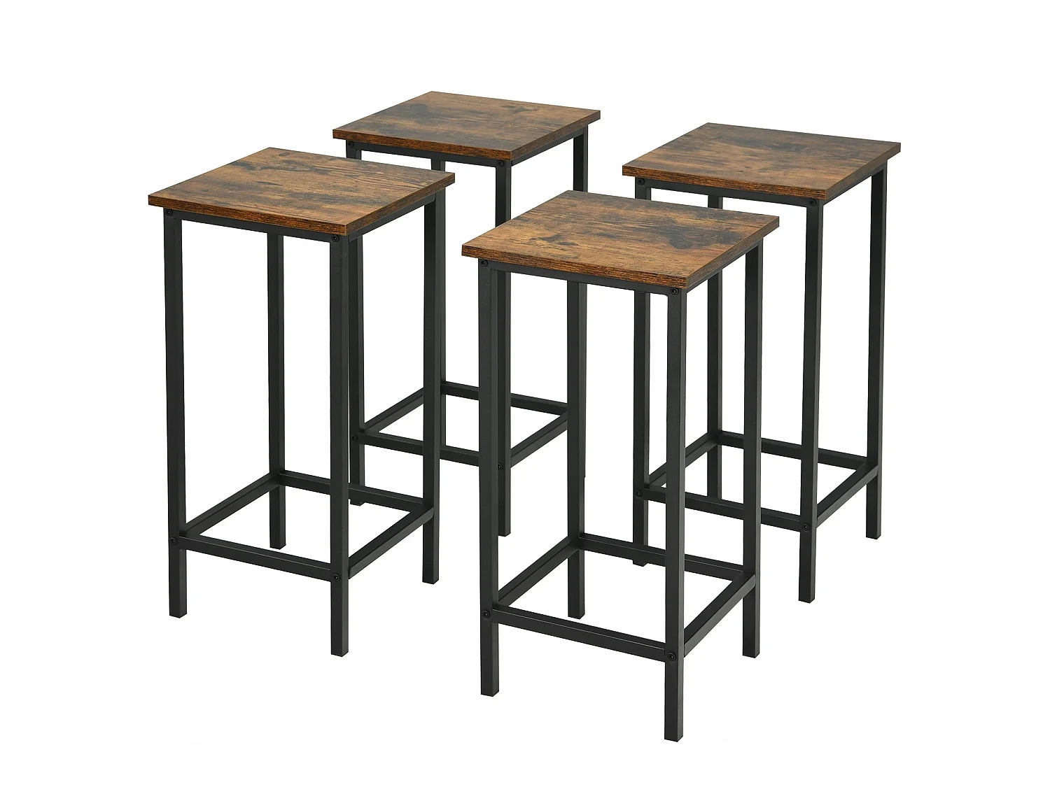 SIÈGE DE BAR HAUT, TABOURET DE BAR, LOT DE 4 PIÈCES