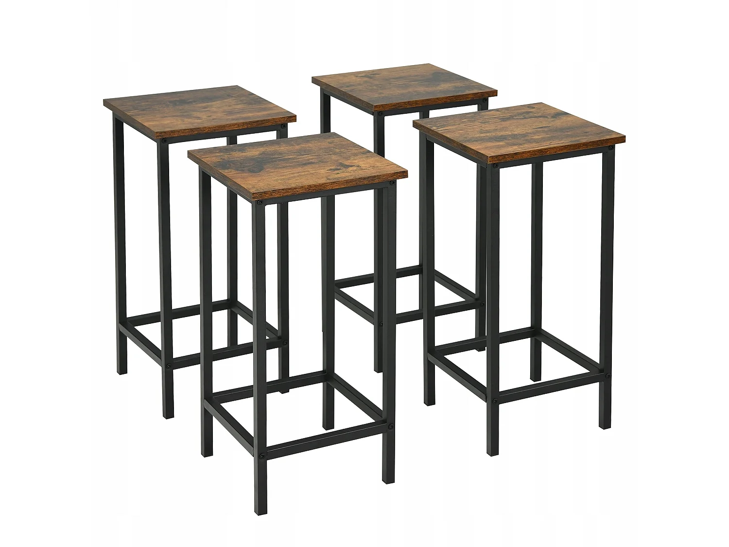 SIÈGE DE BAR HAUT, TABOURET DE BAR, LOT DE 4 PIÈCES