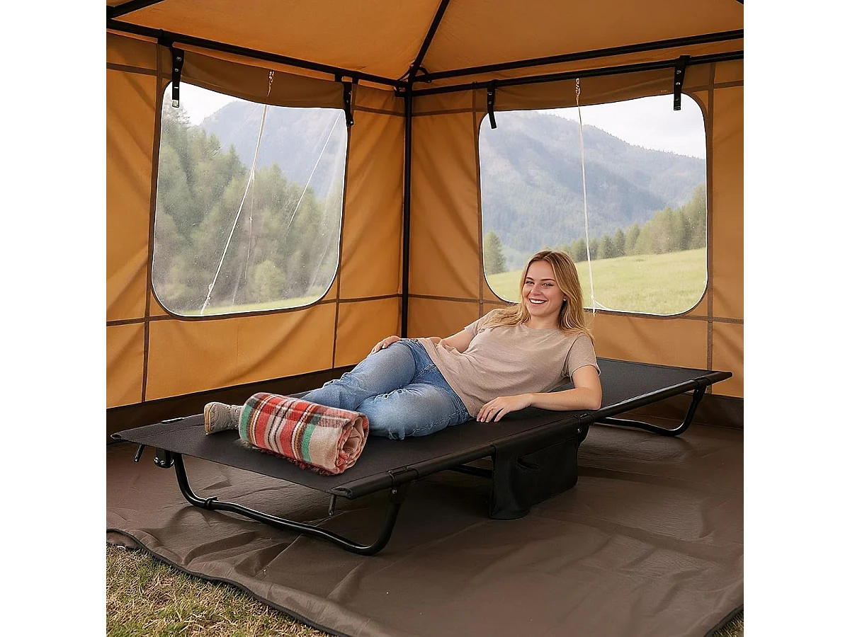 Leichtes Campingbett Schwarzes Reisebett