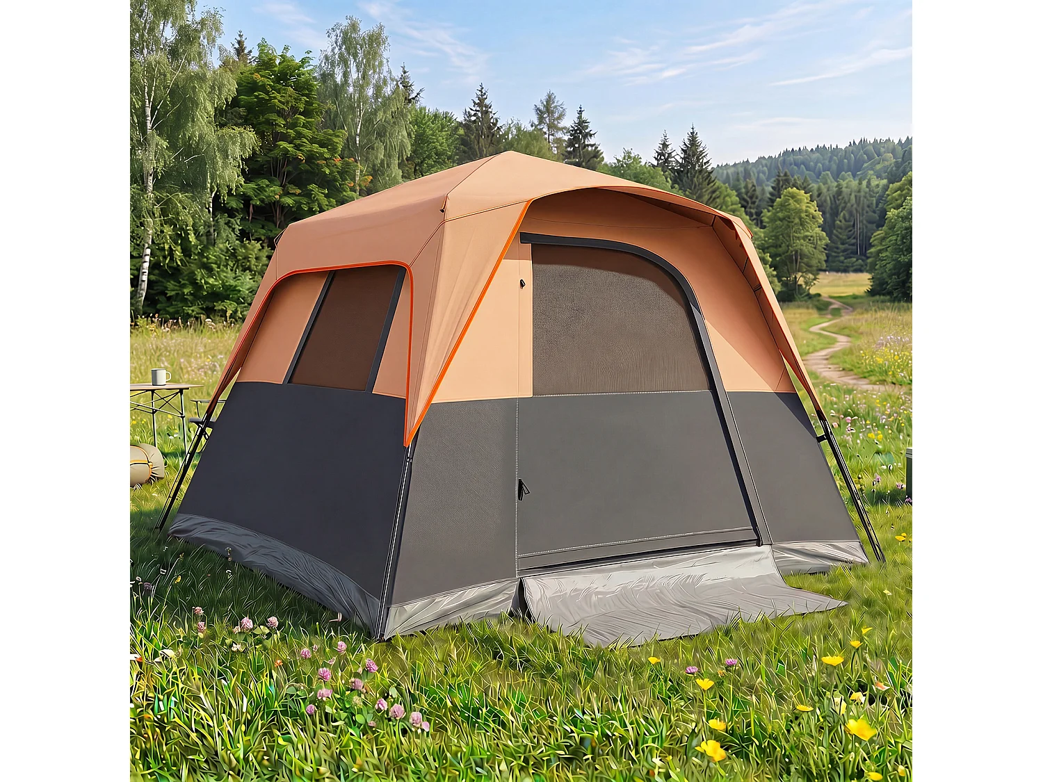 Tente de randonnée pop-up pour 6 personnes Tente de camping