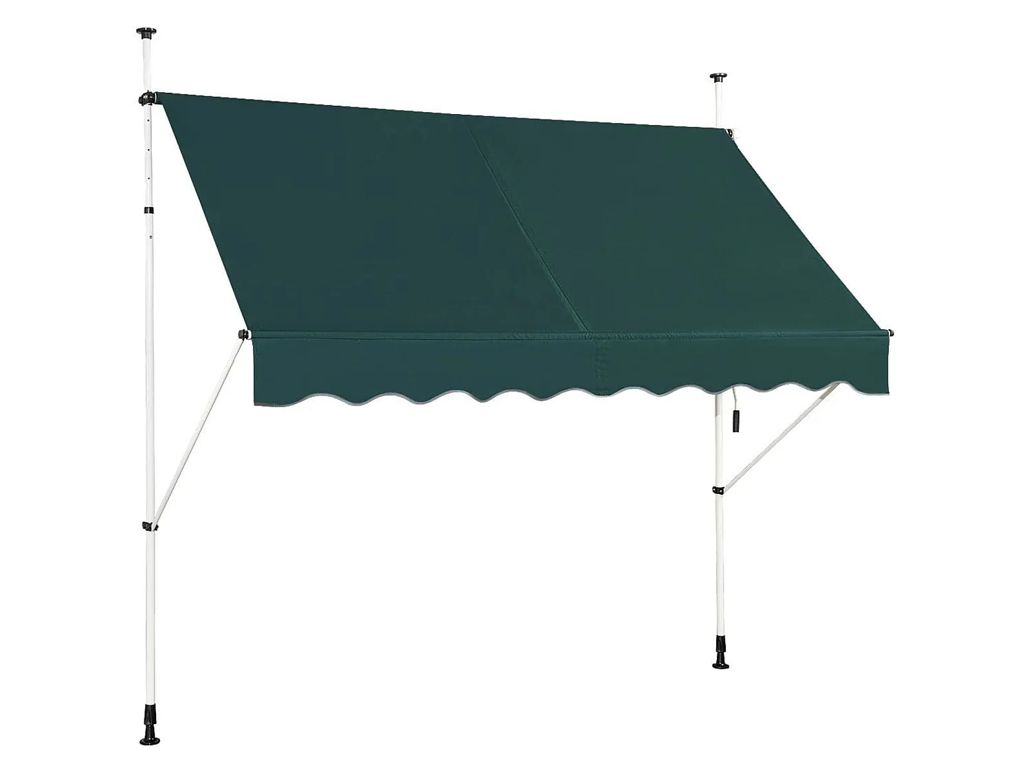 Tenda a morsetto larga 250 cm senza foratura Tenda da balcone resistente ai raggi UV Tenda regolabile in altezza Verde