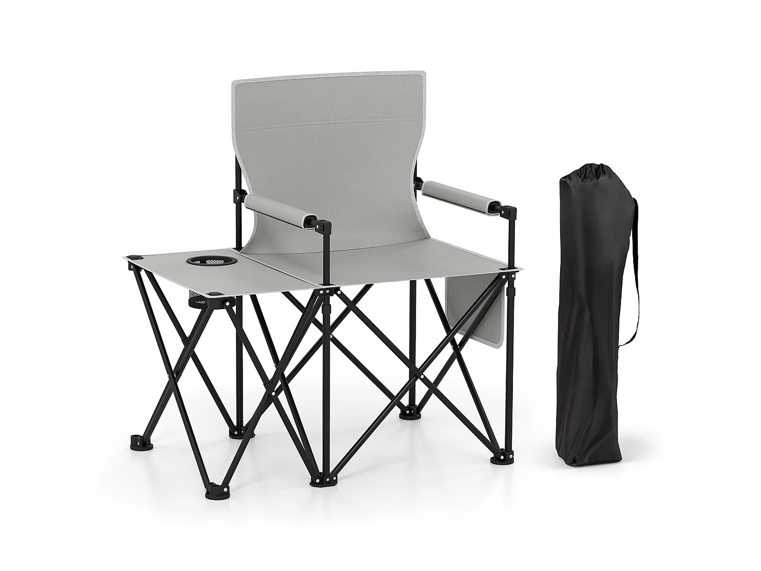 Set di sedie da campeggio – Sedie pieghevoli, 2 pezzi