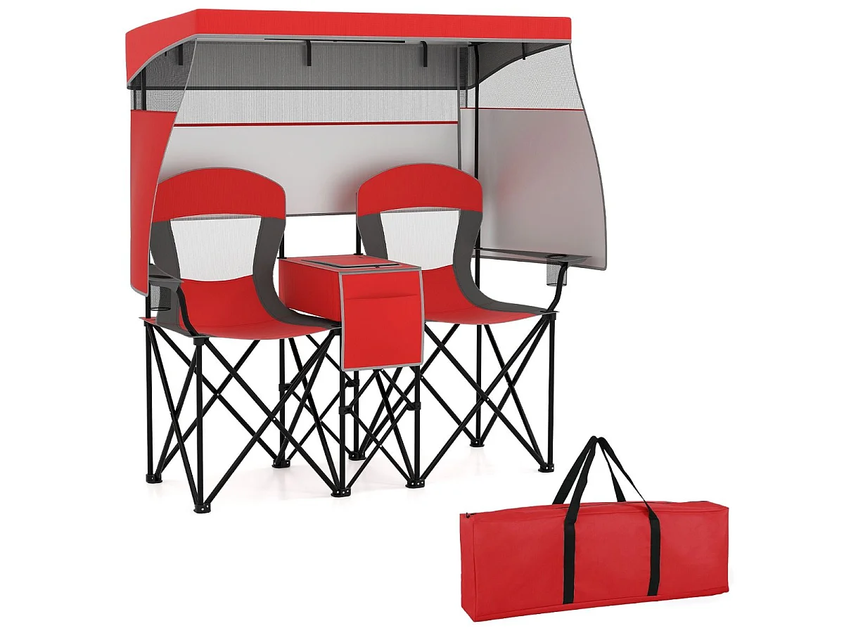 Campingstühle mit verstellbarem Sonnendach – Klappstühle mit Tragetasche