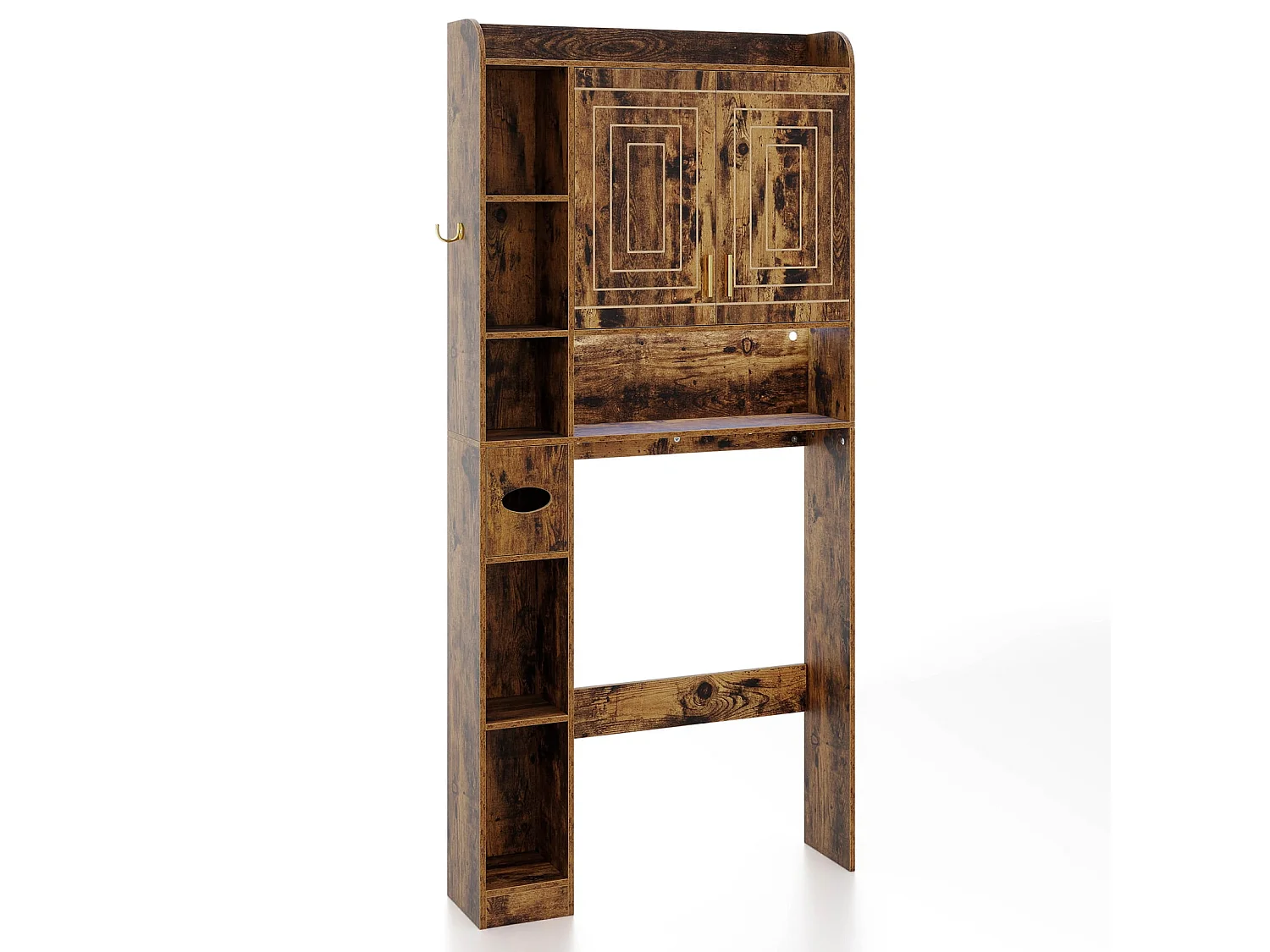 Armoire de salle de bains avec éclairage LED Armoire de salle de bains à installer au-dessus des toilettes