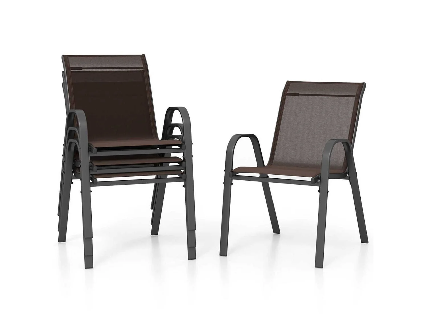 Set di sedie da giardino e da terrazza, 4 pezzi
