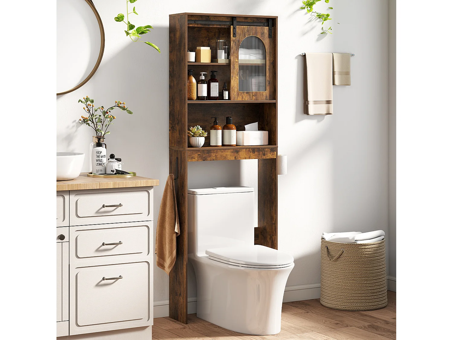 Meuble de salle de bains à installer au-dessus des toilettes Meuble de salle de bains