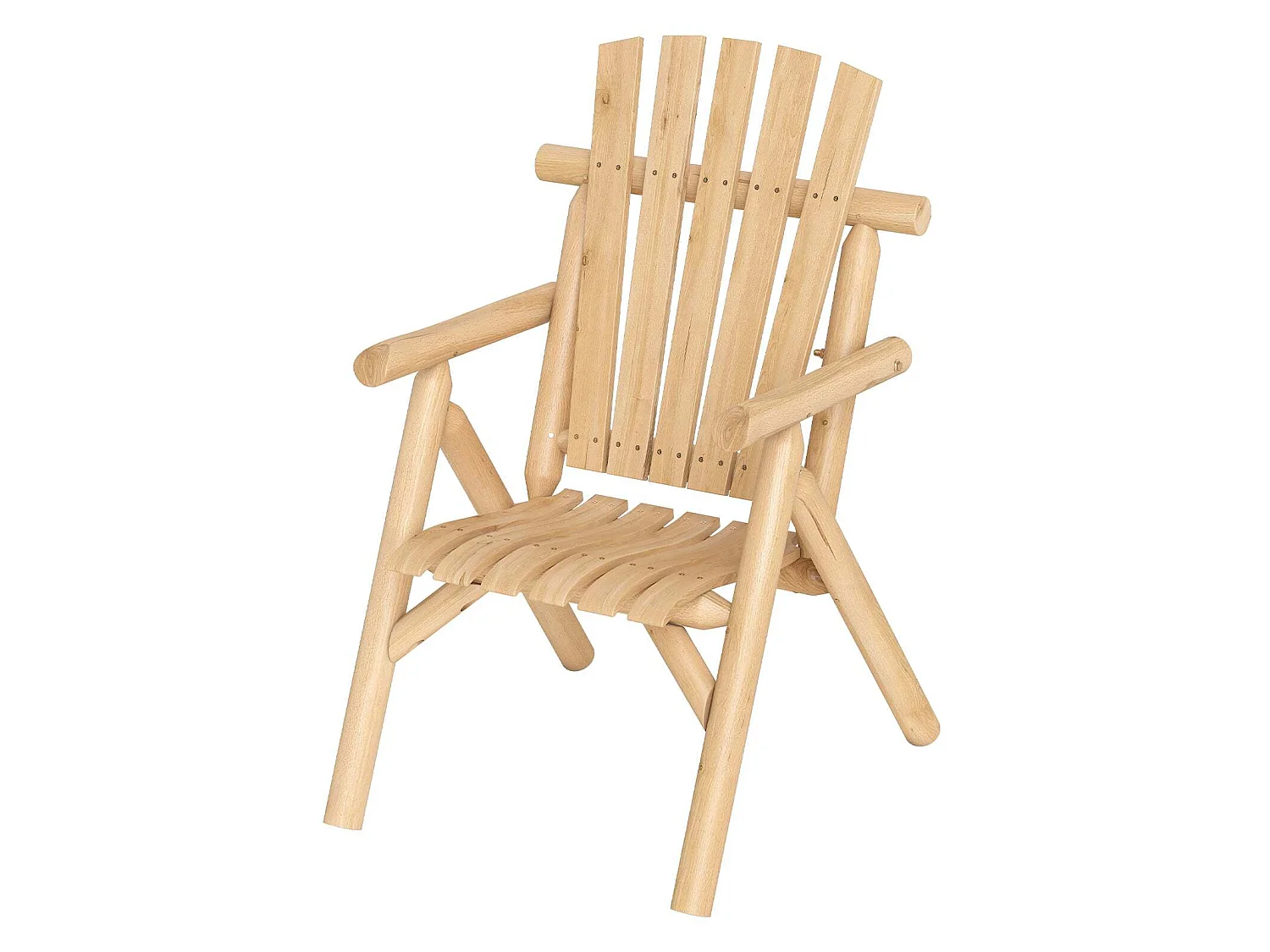 Sedia da giardino in legno con braccioli Sedia da giardino