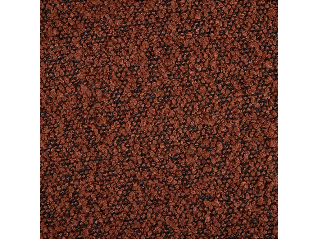Lot de 2 chaises bois de peuplier courbé placage chêne et bouclette texturée terracotta - Sophia