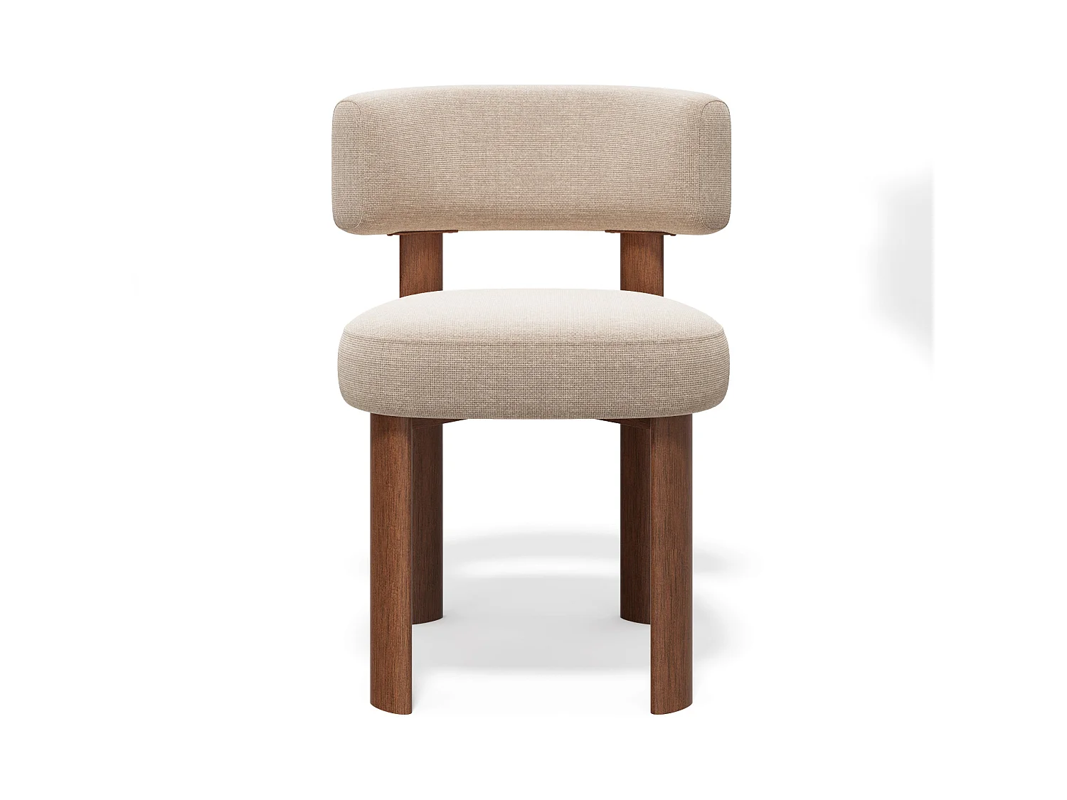 Lot de 2 chaises RICH en velours chenillé beige foncé
