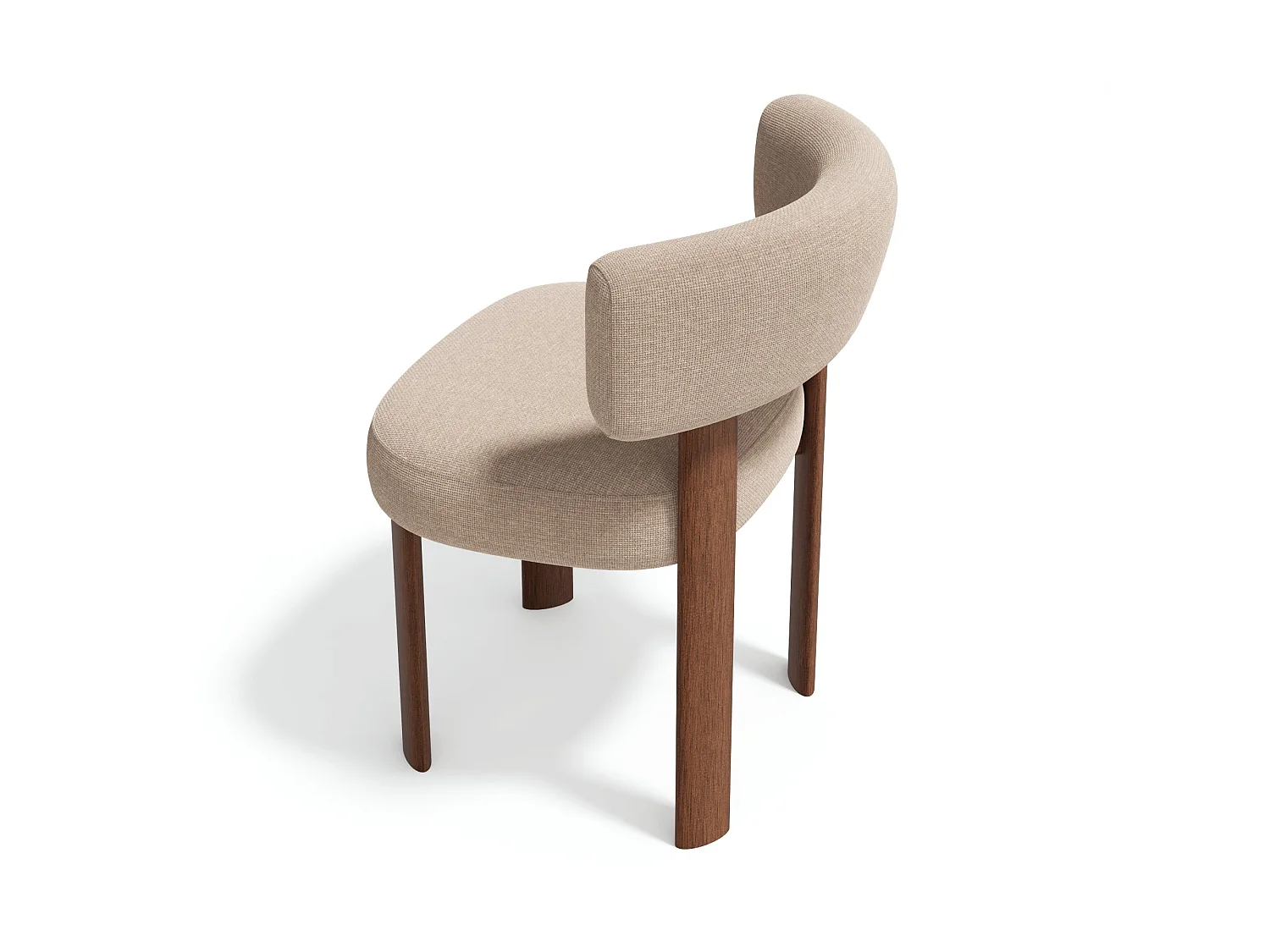 Lot de 2 chaises RICH en velours chenillé beige foncé