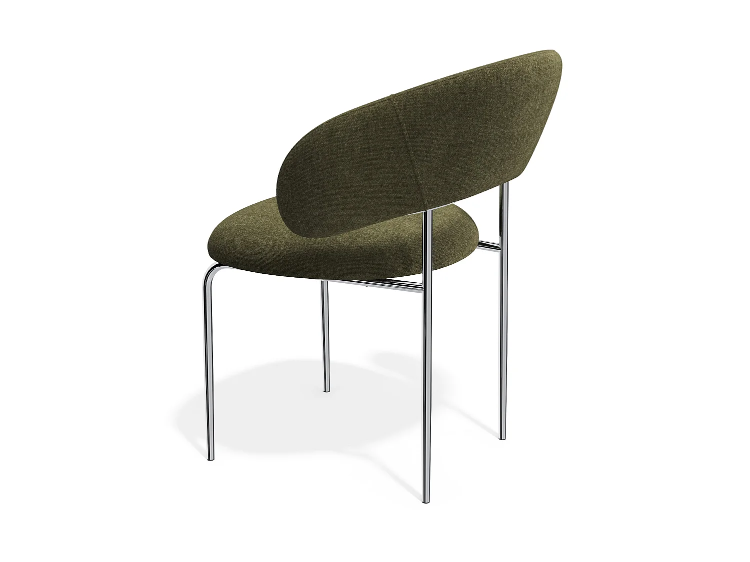 Chaises DOLCE en tissu tramé toucher doux vert vintage