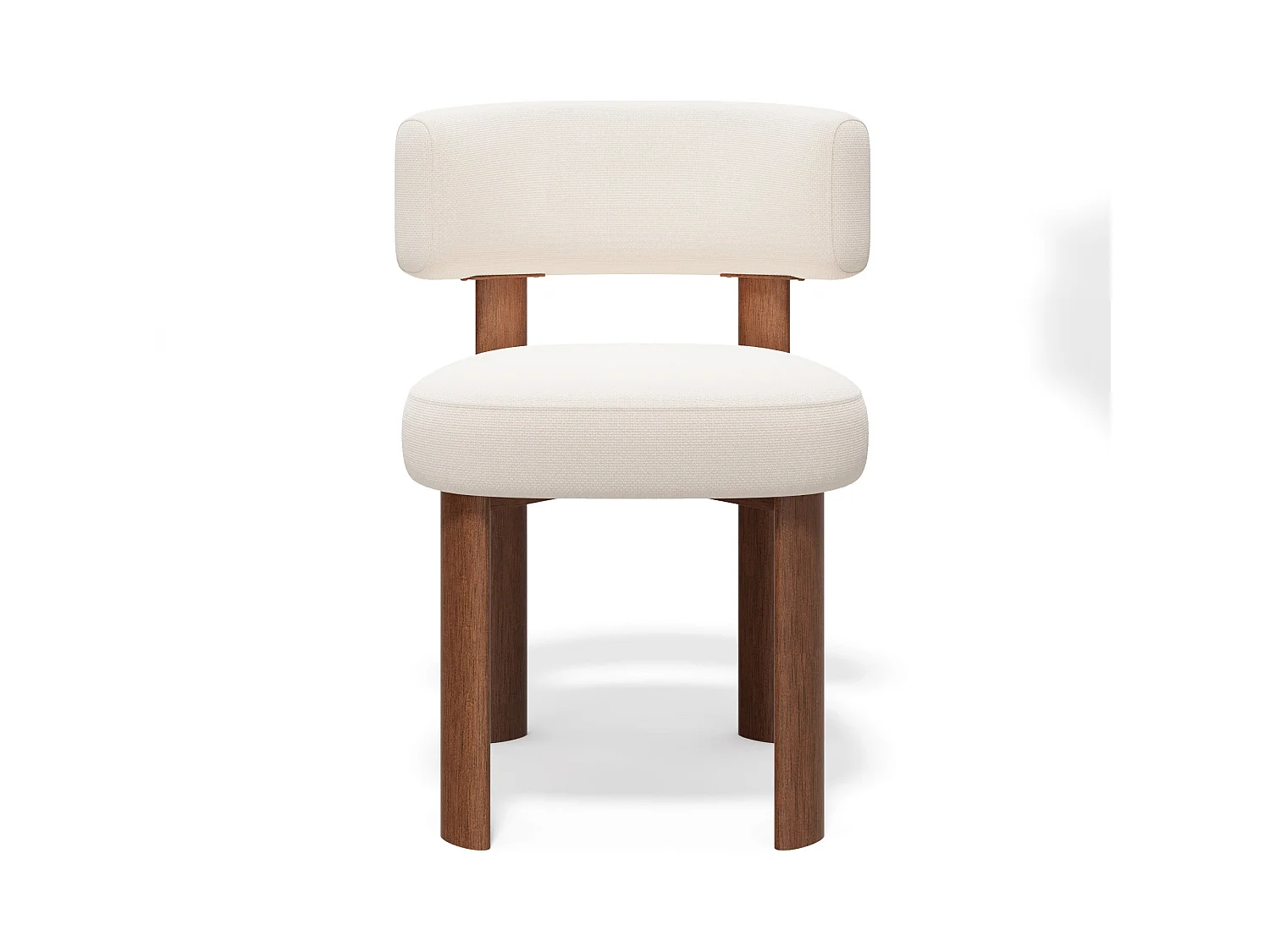 Lot de 2 chaises RICH en velours chenillé crème