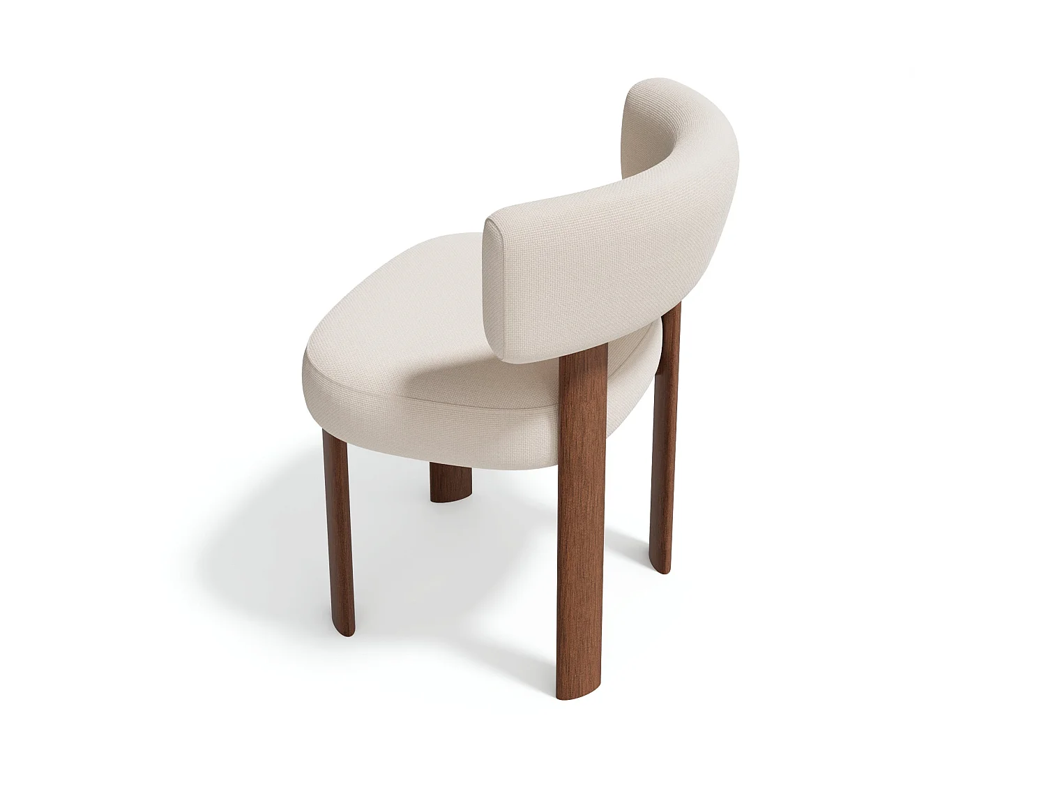 Lot de 2 chaises RICH en velours chenillé crème