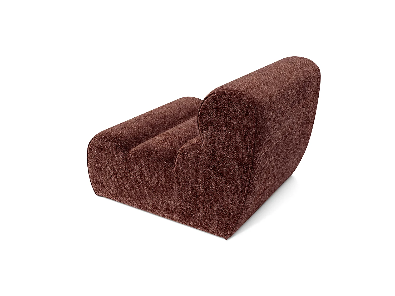 Fauteuil LOFT en velours texturé bordeaux