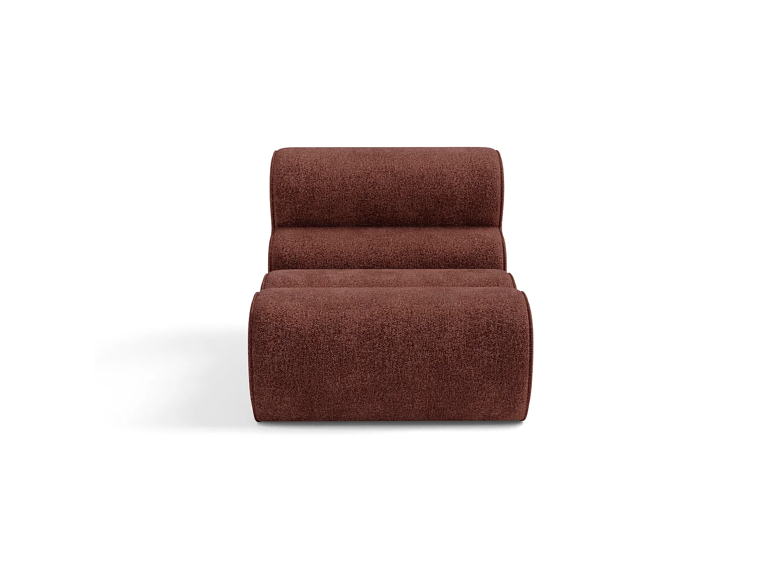 Fauteuil LOFT en velours texturé bordeaux