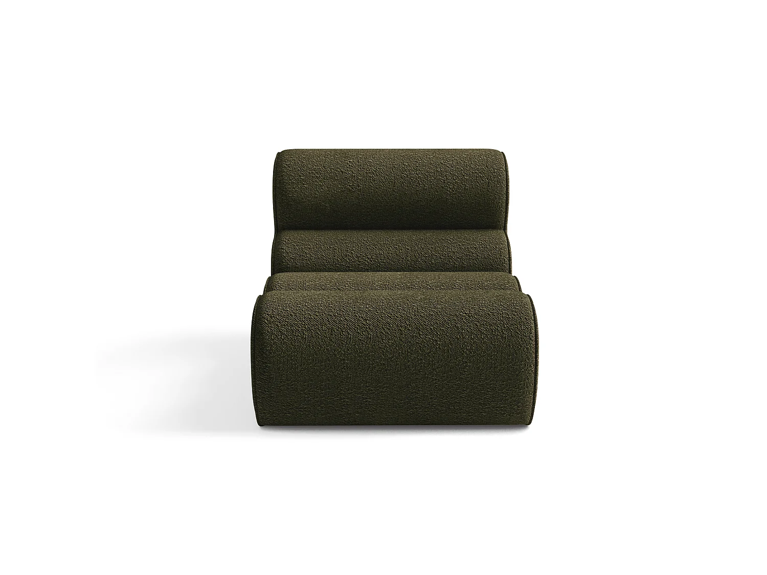 Fauteuil LOFT en tissu bouclette kaki