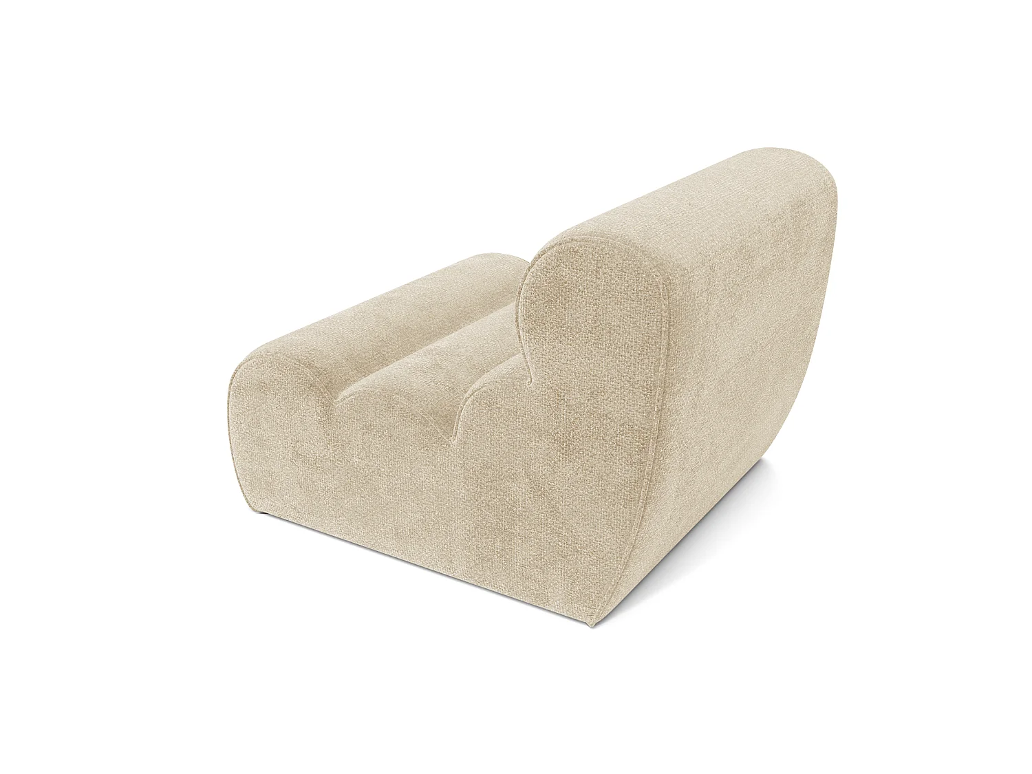 Fauteuil LOFT en velours texturé beige