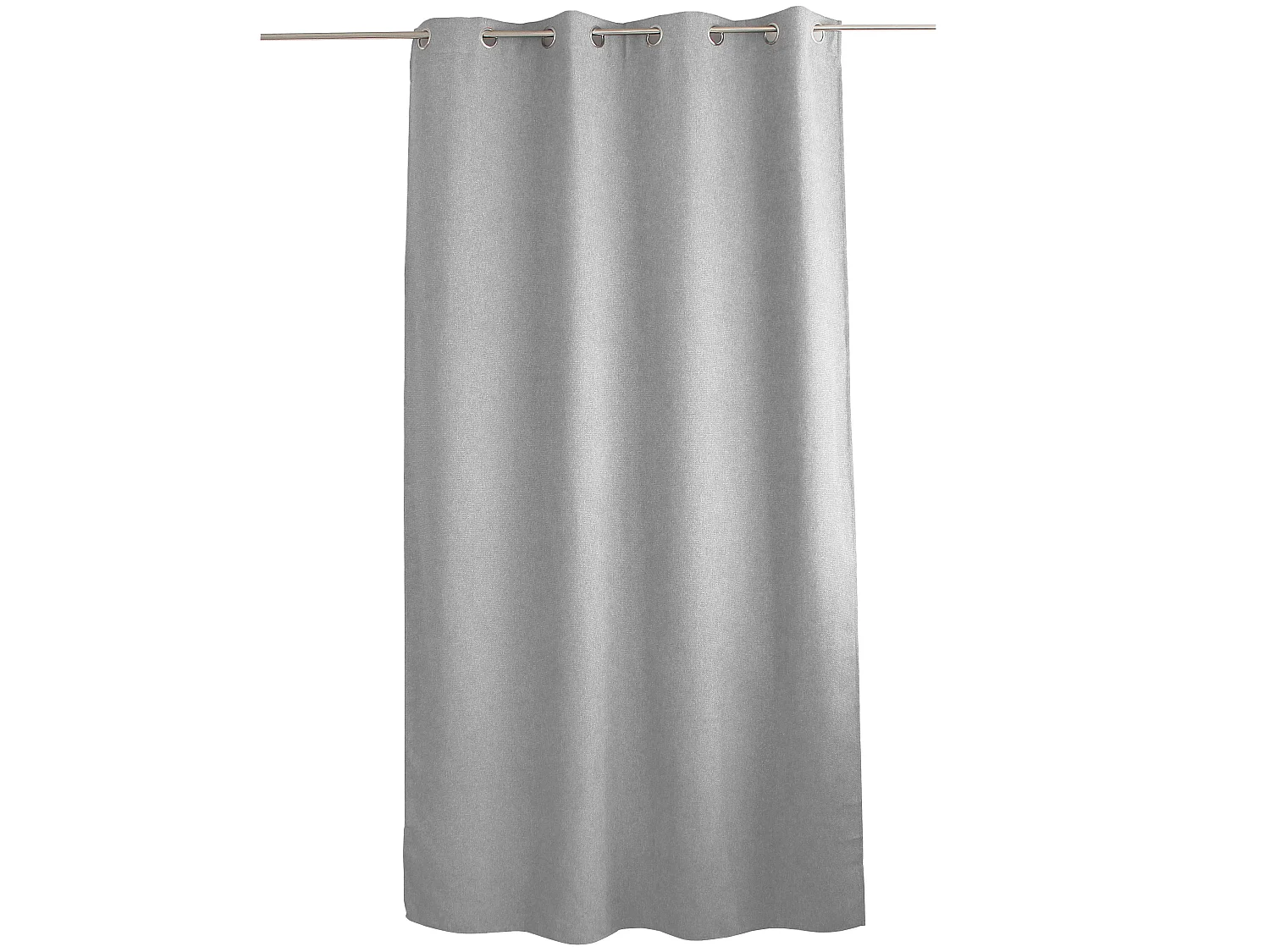 Rideau Thermique à Œillets, gris clair, 140x240 cm, Velours chenillé tramé, Collection Blizzard, CMADECO - Gris