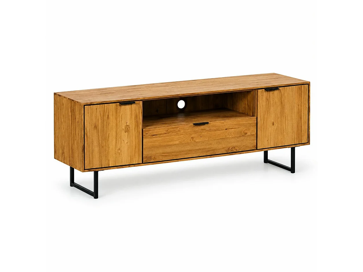 Meuble tv en bois de teck recyclé avec rangement DEPOK