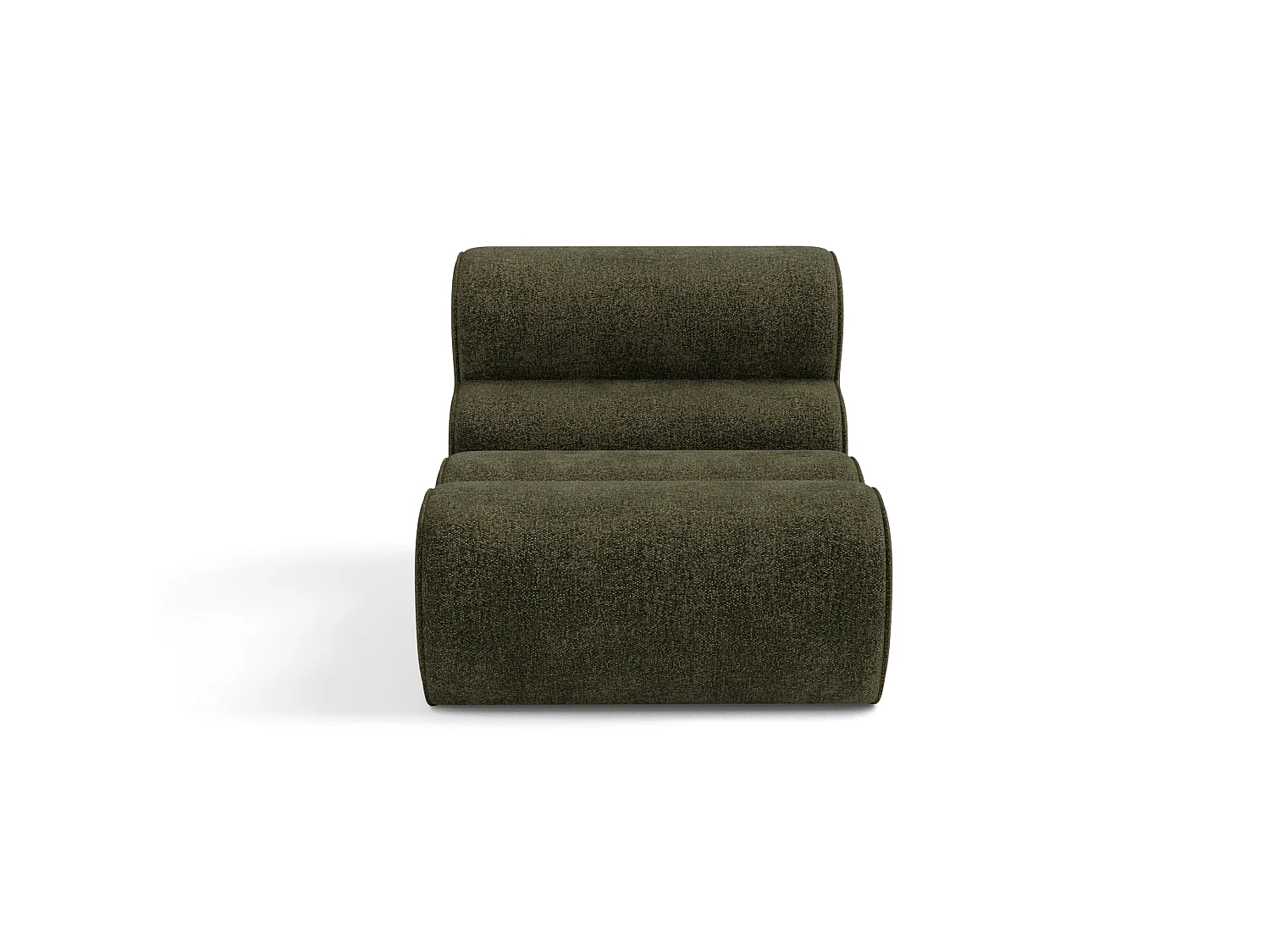 Fauteuil LOFT en velours texturé vert vintage